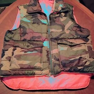 Kids Camouflage Puffer Vest